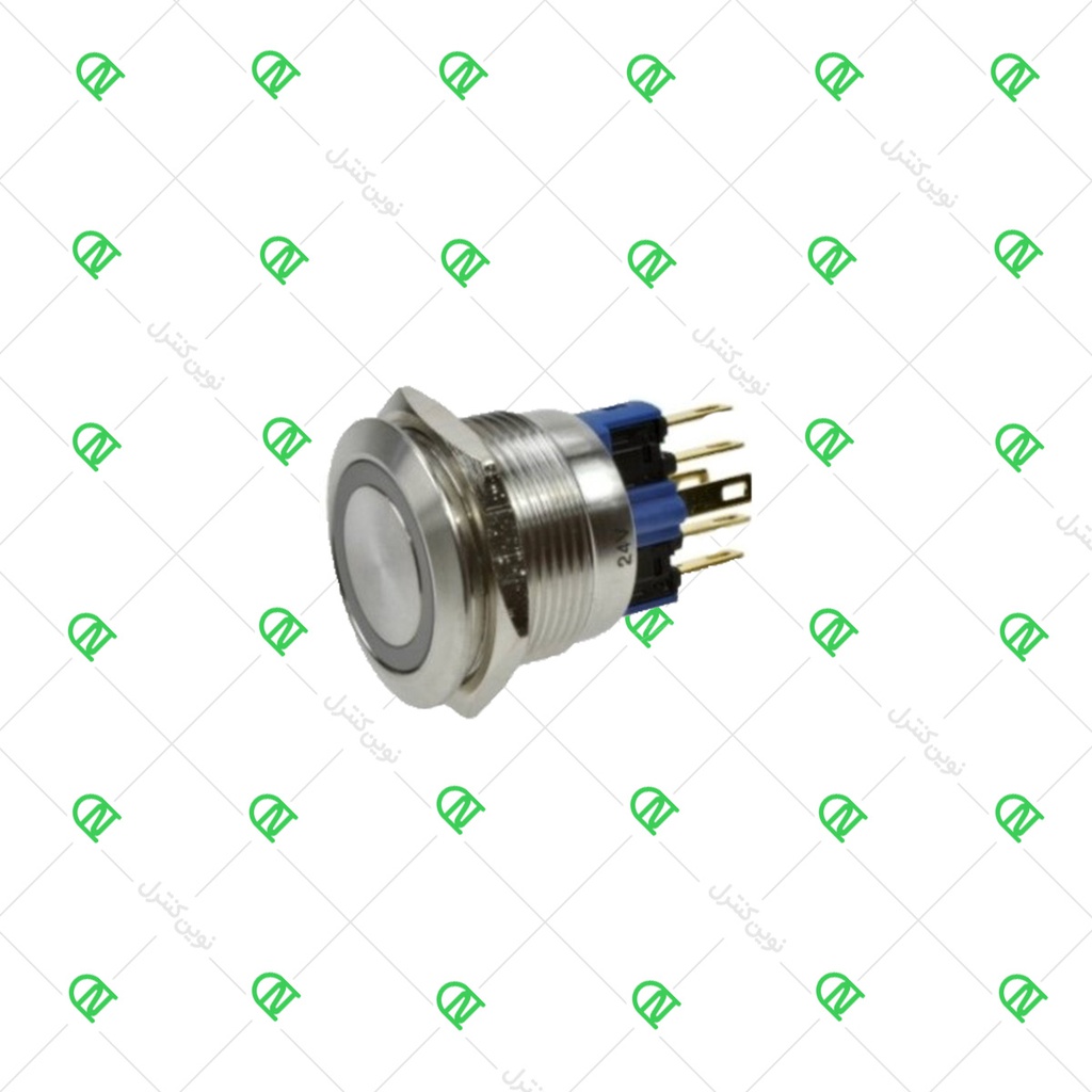 شستی فلزی ضد آب با LED آبی مدل GL-22F11S/R23-SJ