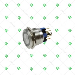 [GL-22F11S/R23-SJ_blue] شستی فلزی ضد آب با LED آبی مدل GL-22F11S/R23-SJ