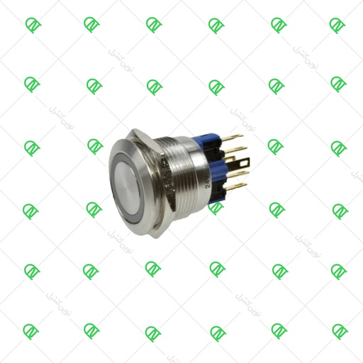 [GL22F11S/R23-SJ_Green] شستی فلزی ضدآب با LED سبز مدل GL22F11S/R23-SJ